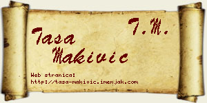 Tasa Makivić vizit kartica